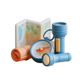 Adventure Navigation Kit Icon - Compass Map Flashlight