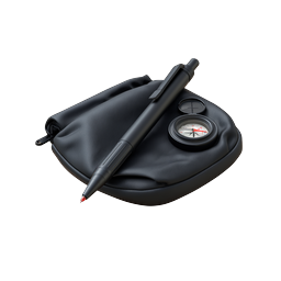 Compass Pen Pouch Icon | Navigation & Adventure