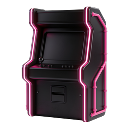 Neon Arcade Cabinet Icon | Retro Gaming Machine