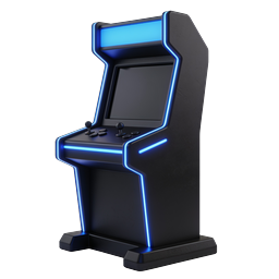 Neon Arcade Gaming Machine Icon | Retro Game Cabinet