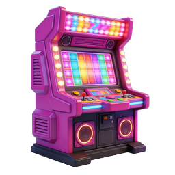 Neon-Pink Arcade-Automaten-Icon