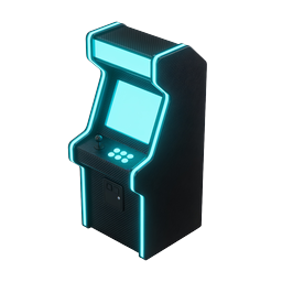Neon Arcade Machine Icon - Futuristic Gaming Cabinet