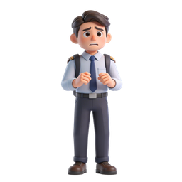 Nervous Pilot Icon for Travel and Aviation Themes