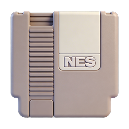 NES Spielkassetten-Icon - Retro Nintendo 3D Icon