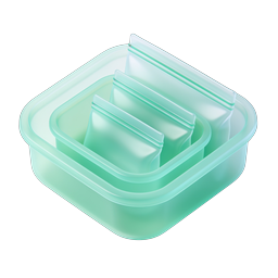 Nested Translucent Containers 3D Icon