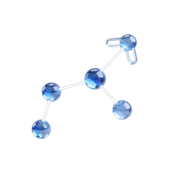 Glass Network Nodes Icon - Connected Sphere Technology