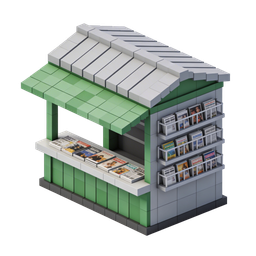 Vibrant Newsstand Icon for Urban Themes