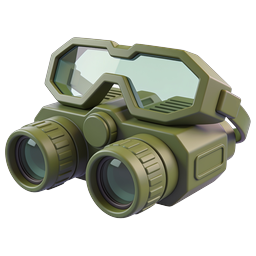 Night Vision Binoculars 3D Icon - Tactical Optical Device
