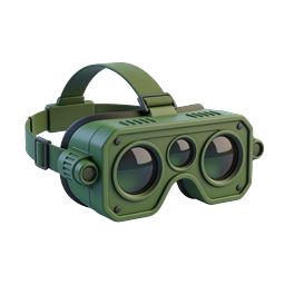 Tactical Night Vision Goggles 3D Icon - Military Optical Device