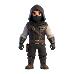 3D Ninja Assassin Character Icon for Games