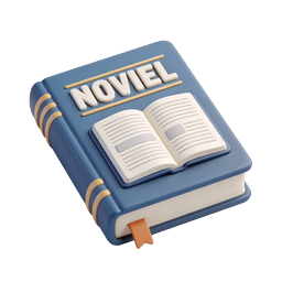 Novel Book 3D Icon - Premium Literary Design
