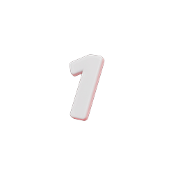 Number One Red 3D Button Icon - Ranking Badge