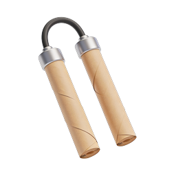 Nunchaku Kampfsportwaffe Icon - 3D Render
