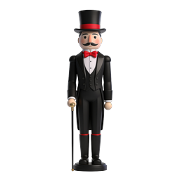 Classic Nutcracker Figure 3D Icon - Holiday Decoration