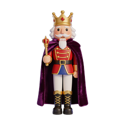 Nutcracker King Character - 3D Clay Style Icon