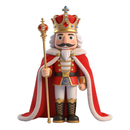 Nutcracker King Character - Festive Holiday Icon