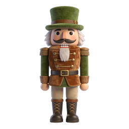 Nutcracker Soldier Holiday Christmas Icon - 3D Clay Style