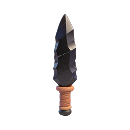 Obsidian-Dolch Icon | Fantasy-Waffe 3D-Render