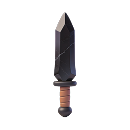 Obsidian Dagger Icon | Dark Fantasy Weapon 3D Render