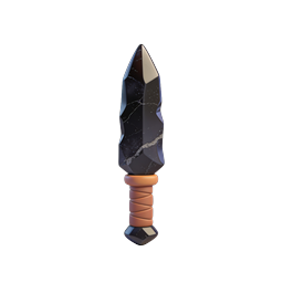 Obsidian-Dolch Icon - 3D-Fantasy-Waffengrafik