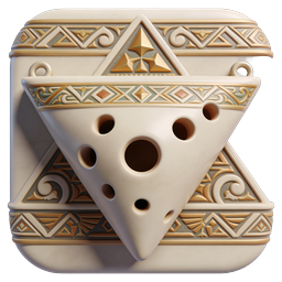 Ocarina Musical Instrument Icon | 3D Realistic Design