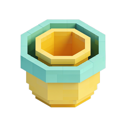Octagonal Container 3D Isometric Icon