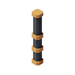Elegant Black and Gold Octagonal Pillar Icon