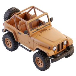 Off-Road Jeep SUV 3D Icon - Adventure Vehicle