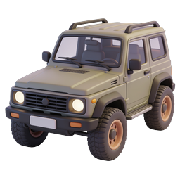 オフロード SUV 車アイコン - 3D レンダリング・アドベンチャーカー