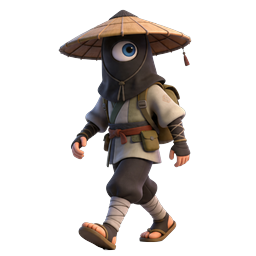 One-Eyed Ninja Wanderer Icon - Japanese Warrior Character