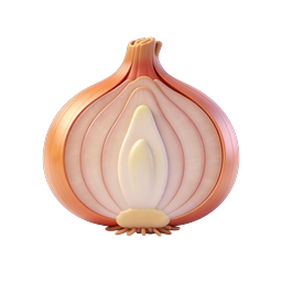 Onion Bulb 3D Icon | Clay Style Food Icon