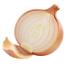 Zwiebel-Querschnitt 3D-Icon - Illustration eines geschichteten Gemüses