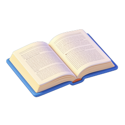 Open Book 3D Icon - Reading & Education