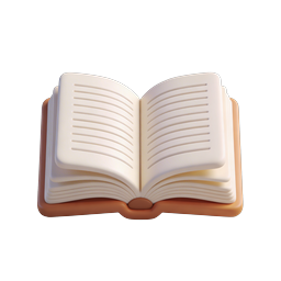 Open Book 3D Icon - Reading & Education Design