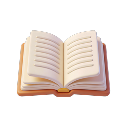 Open Book 3D Icon - Reading & Education