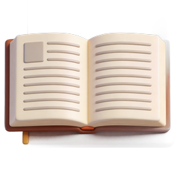 Open Book Icon - 3D Reading and Education Icon