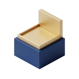Icône de boîte cadeau ouverte - Rendu 3D Premium