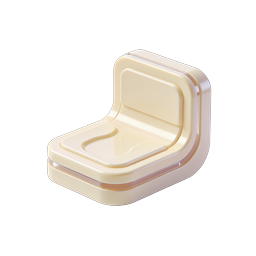 Open Stamp Icon - 3D Cream & Chrome Design