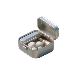 Open Metal Tin Container Icon | Realistic 3D Storage Box