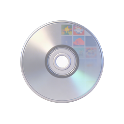 Optical Disc Icon - Realistic 3D CD/DVD Media