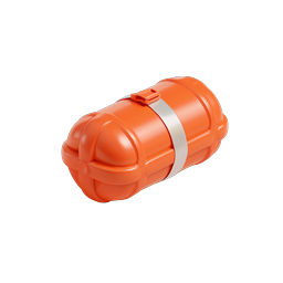 Orange Barrel Case 3D Icon | Rugged Storage Container