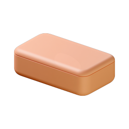 Orange 3D Box Icon - Smooth & Modern Design
