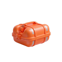 Orange Case Icon - 3D Protective Storage Box