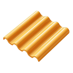 Ícone de Telha Ondulada Laranja - Material de Construção 3D