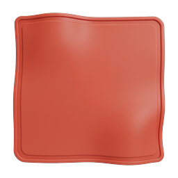 Orange Square Frame 3D Icon for UI Design