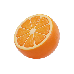 Vibrant Orange Fruit Icon for Freshness and Health