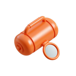 Orange Fuel Canister 3D Icon | Gas Tank Container
