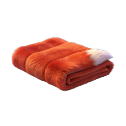 Orange Fur Blanket - Cozy Folded Faux Fur Throw