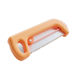 Orange Handle Saw 3D Icon for Tools & DIY