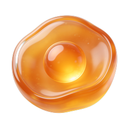 Glossy Orange Lens 3D App Icon Design